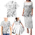 Personalised Brain Cancer Awareness Family Matching Puletasi and Hawaiian Shirt Ribbon Polynesian Pattern