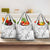 Brain Cancer Awareness Grocery Bag Ribbon Polynesian Pattern