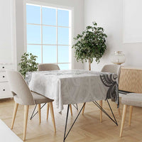 Brain Cancer Awareness Tablecloth Ribbon Polynesian Pattern