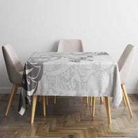 Brain Cancer Awareness Tablecloth Ribbon Polynesian Pattern