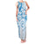 Polynesian Pattern With Plumeria Flowers Family Matching Tank Maxi Dress and Hawaiian Shirt Blue