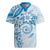 Polynesian Pattern With Plumeria Flowers Rugby Jersey Blue