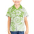 Polynesian Pattern With Plumeria Flowers Family Matching Mermaid Dress and Hawaiian Shirt Lime Green