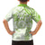 Polynesian Pattern With Plumeria Flowers Family Matching Tank Maxi Dress and Hawaiian Shirt Lime Green