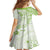 Polynesian Pattern With Plumeria Flowers Family Matching Tank Maxi Dress and Hawaiian Shirt Lime Green