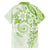 Polynesian Pattern With Plumeria Flowers Family Matching Tank Maxi Dress and Hawaiian Shirt Lime Green
