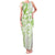 Polynesian Pattern With Plumeria Flowers Family Matching Tank Maxi Dress and Hawaiian Shirt Lime Green