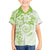 Polynesian Pattern With Plumeria Flowers Family Matching Tank Maxi Dress and Hawaiian Shirt Lime Green