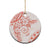 Polynesian Pattern With Plumeria Flowers Ceramic Ornament Orange Peach