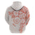 Polynesian Pattern With Plumeria Flowers Hoodie Orange Peach