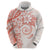 Polynesian Pattern With Plumeria Flowers Hoodie Orange Peach