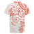 Polynesian Pattern With Plumeria Flowers Rugby Jersey Orange Peach