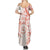 Polynesian Pattern With Plumeria Flowers Summer Maxi Dress Orange Peach