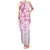 Polynesian Pattern With Plumeria Flowers Family Matching Tank Maxi Dress and Hawaiian Shirt Pink