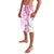 Polynesian Pattern With Plumeria Flowers Lavalava Pink