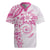 Polynesian Pattern With Plumeria Flowers Rugby Jersey Pink