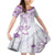 Polynesian Pattern With Plumeria Flowers Family Matching Mermaid Dress and Hawaiian Shirt Purple