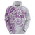 Polynesian Pattern With Plumeria Flowers Hoodie Purple