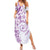 Polynesian Pattern With Plumeria Flowers Summer Maxi Dress Purple