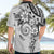 Polynesian Pattern With Plumeria Flowers Hawaiian Shirt White