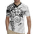 Polynesian Pattern With Plumeria Flowers Rugby Jersey White