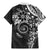 Polynesian Pattern With Plumeria Flowers Family Matching Mermaid Dress and Hawaiian Shirt Black