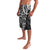 Polynesian Pattern With Plumeria Flowers Lavalava Black