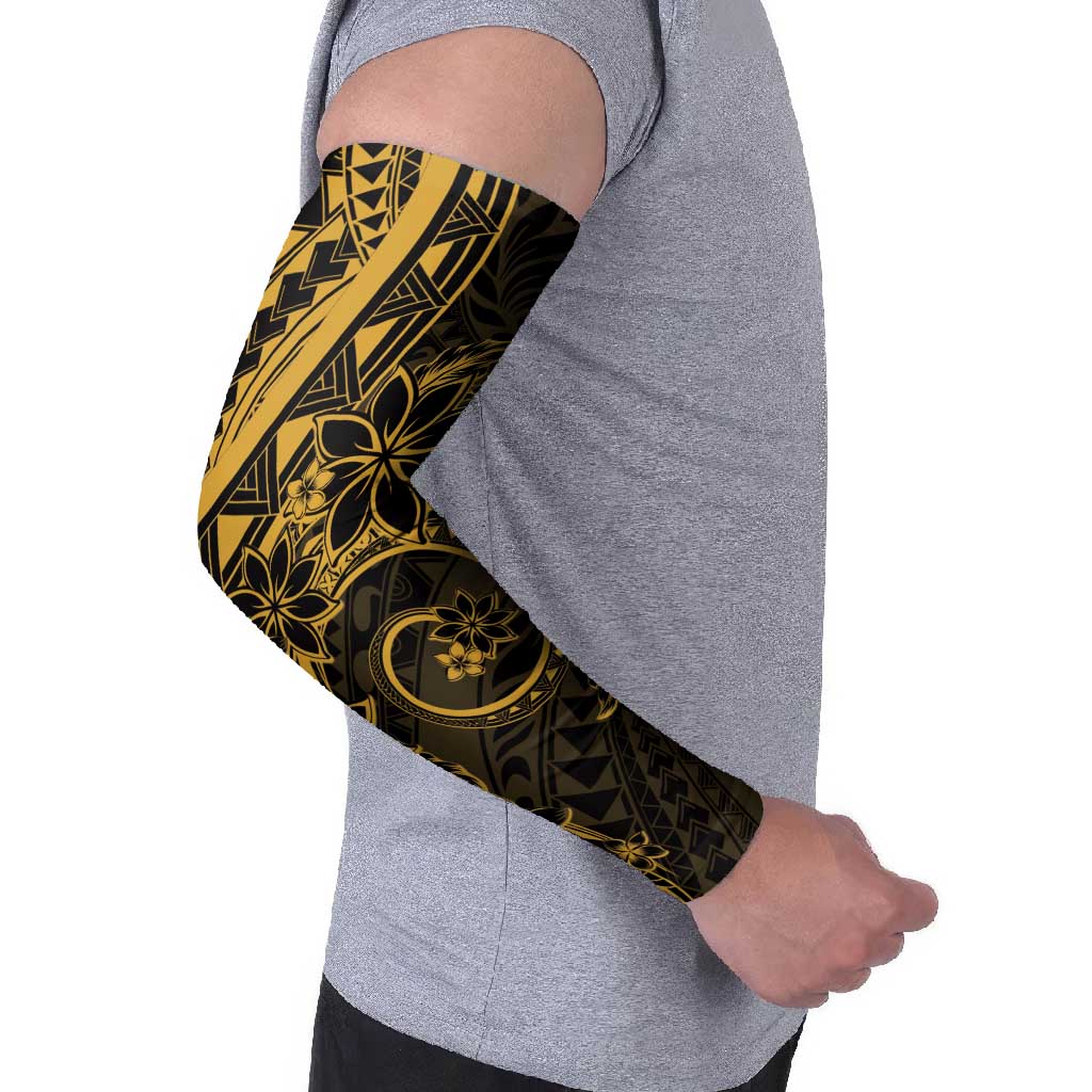 Polynesian Sunset Plumeria Arm Sleeves Gold Polynesian Tattoo - Polynesian Pride
