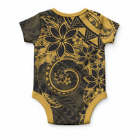 Polynesian Sunset Plumeria Baby Onesie Gold Polynesian Tattoo LT05 - Polynesian Pride