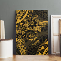 Polynesian Sunset Plumeria Canvas Wall Art Gold Polynesian Tattoo