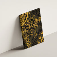 Polynesian Sunset Plumeria Canvas Wall Art Gold Polynesian Tattoo