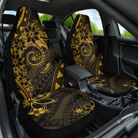 Polynesian Sunset Plumeria Car Seat Cover Gold Polynesian Tattoo