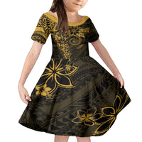 Polynesian Sunset Plumeria Family Matching Tank Maxi Dress and Hawaiian Shirt Gold Polynesian Tattoo