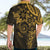 Polynesian Sunset Plumeria Hawaiian Shirt Gold Polynesian Tattoo