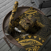 Polynesian Sunset Plumeria Wrapping Paper Gold Polynesian Tattoo - Polynesian Pride
