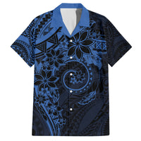 Polynesian Sunset Plumeria Family Matching Summer Maxi Dress and Hawaiian Shirt Navy Polynesian Tattoo LT05 Dad's Shirt - Short Sleeve Navy - Polynesian Pride