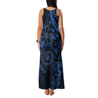 Polynesian Sunset Plumeria Family Matching Tank Maxi Dress and Hawaiian Shirt Navy Polynesian Tattoo