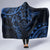 Polynesian Sunset Plumeria Hooded Blanket Navy Polynesian Tattoo