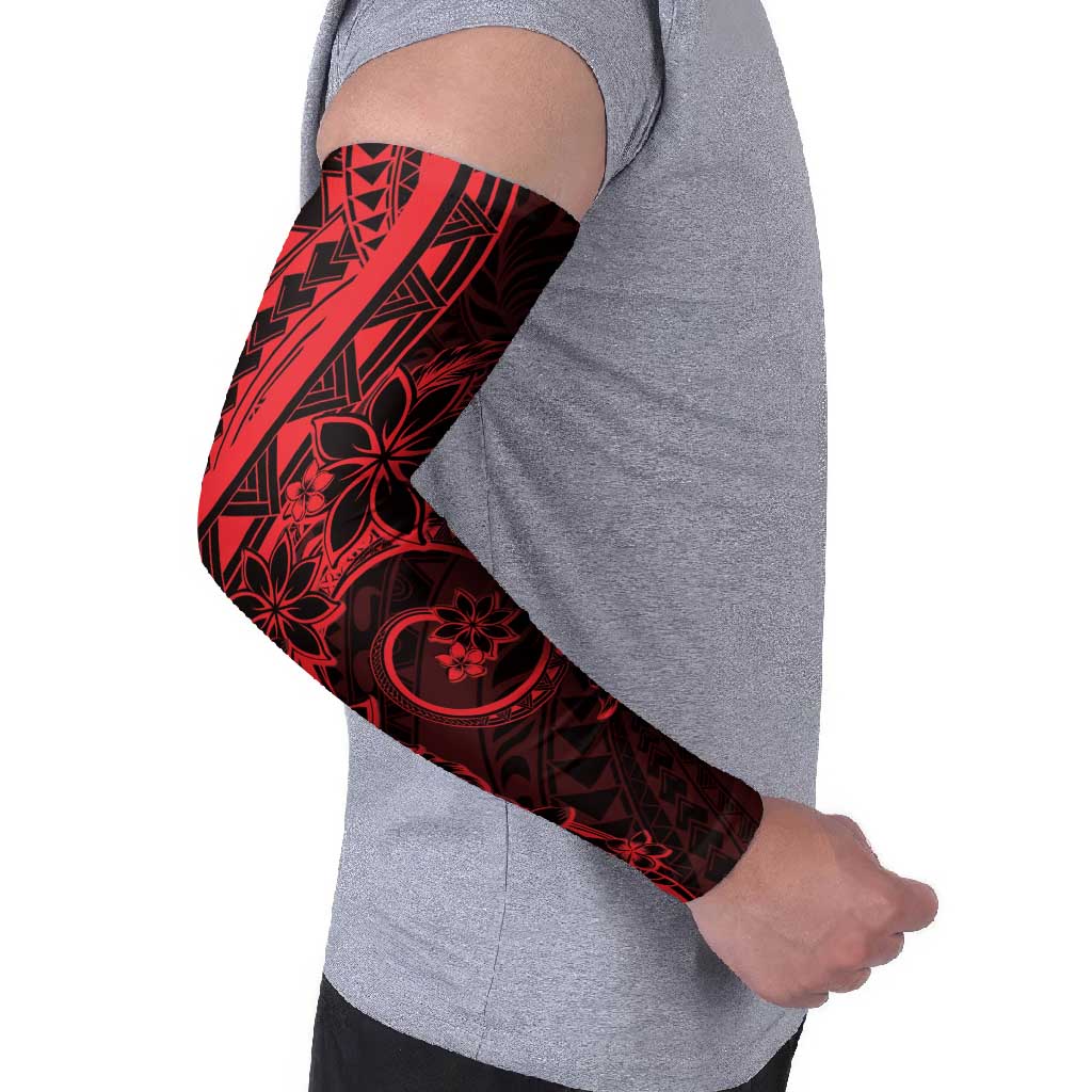 Polynesian Sunset Plumeria Arm Sleeves Red Polynesian Tattoo - Polynesian Pride