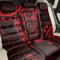 Polynesian Sunset Plumeria Back Car Seat Cover Red Polynesian Tattoo