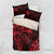 Polynesian Sunset Plumeria Bedding Set Red Polynesian Tattoo