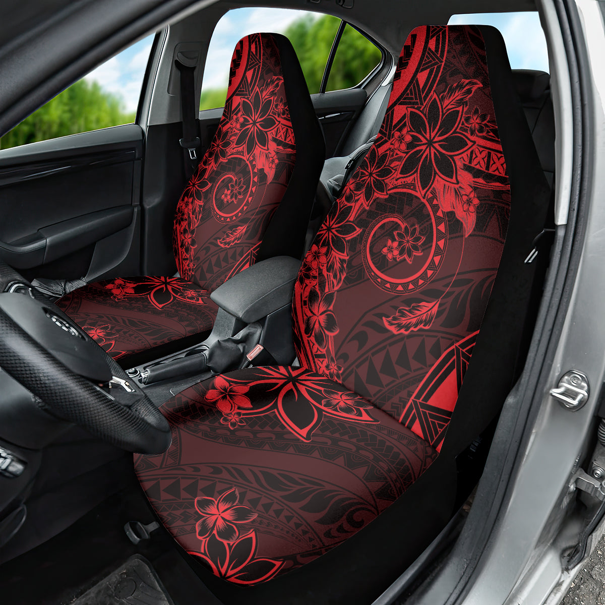 Polynesian Sunset Plumeria Car Seat Cover Red Polynesian Tattoo