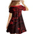 Polynesian Sunset Plumeria Family Matching Mermaid Dress and Hawaiian Shirt Red Polynesian Tattoo
