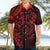 Polynesian Sunset Plumeria Hawaiian Shirt Red Polynesian Tattoo