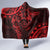 Polynesian Sunset Plumeria Hooded Blanket Red Polynesian Tattoo