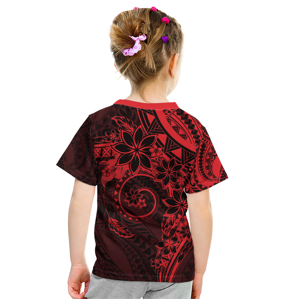 Polynesian Sunset Plumeria Kid T Shirt Red Polynesian Tattoo