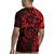 Polynesian Sunset Plumeria Rugby Jersey Red Polynesian Tattoo