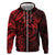 Polynesian Sunset Plumeria Zip Hoodie Red Polynesian Tattoo