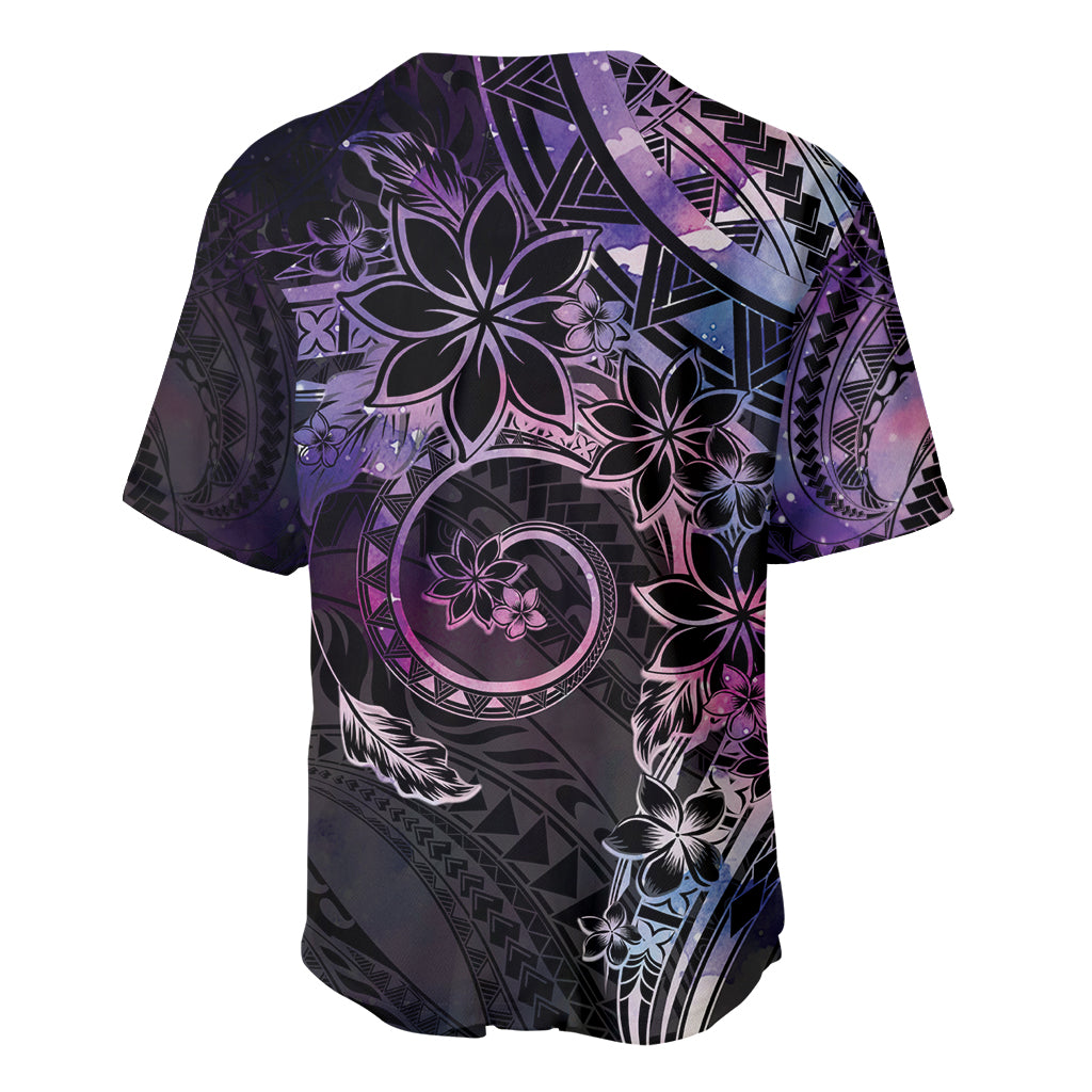 Polynesian Sunset Plumeria Baseball Jersey Galaxy Polynesian Tattoo