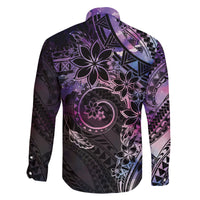 Polynesian Sunset Plumeria Family Matching Puletasi and Hawaiian Shirt Galaxy Polynesian Tattoo